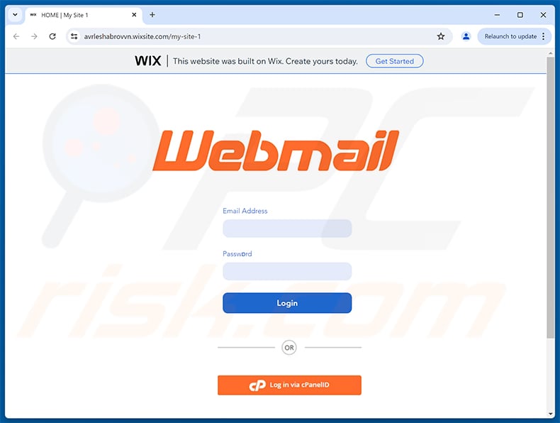 Finance Department Invoice Email Scam phishing page