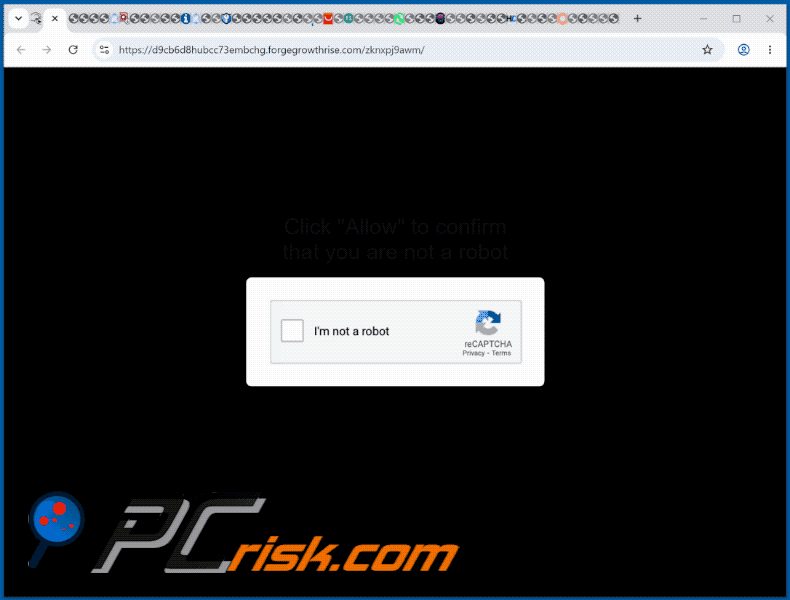 forgegrowthrise[.]com website appearance (GIF)