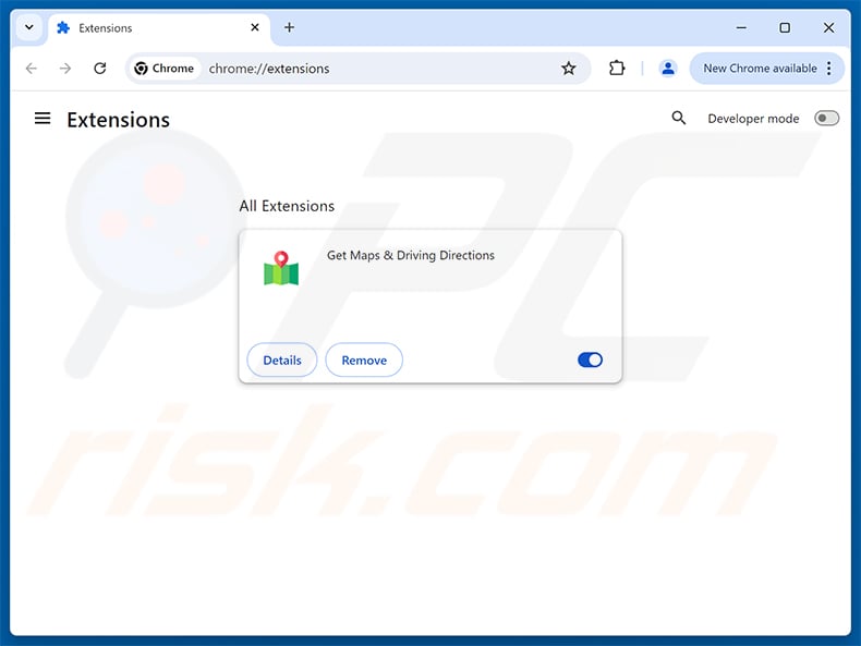 Removing Get Maps & Driving Directions (bestfreemaps.com) related Google Chrome extensions