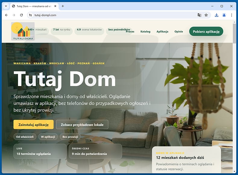 Fake Tutaj Dompl download website spreading Glitch SPY