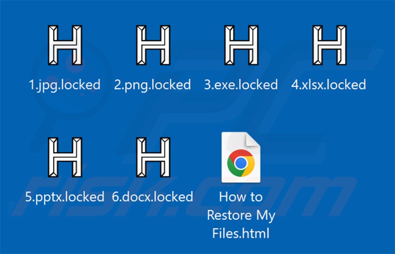 Files encrypted by HYFLOCK ransomware (.locked extension)