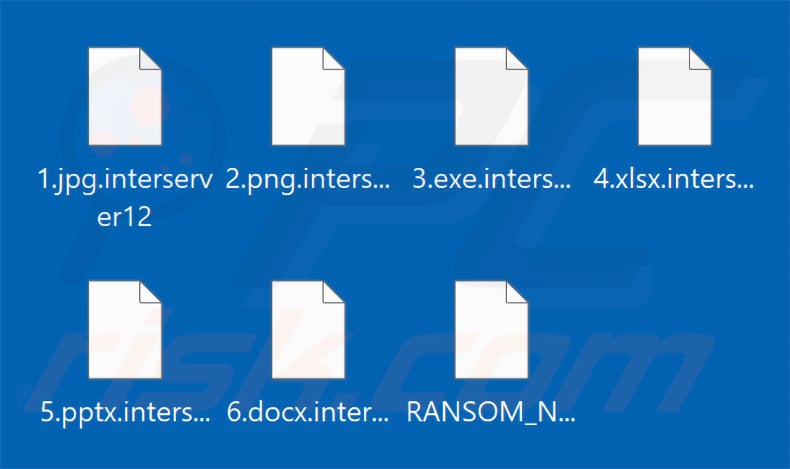 Files encrypted by InterServer ransomware (.interserver12 extension)