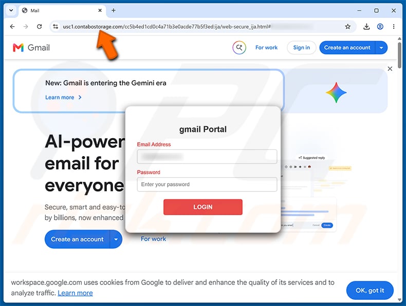New Device Signed In To Your Account phishing page