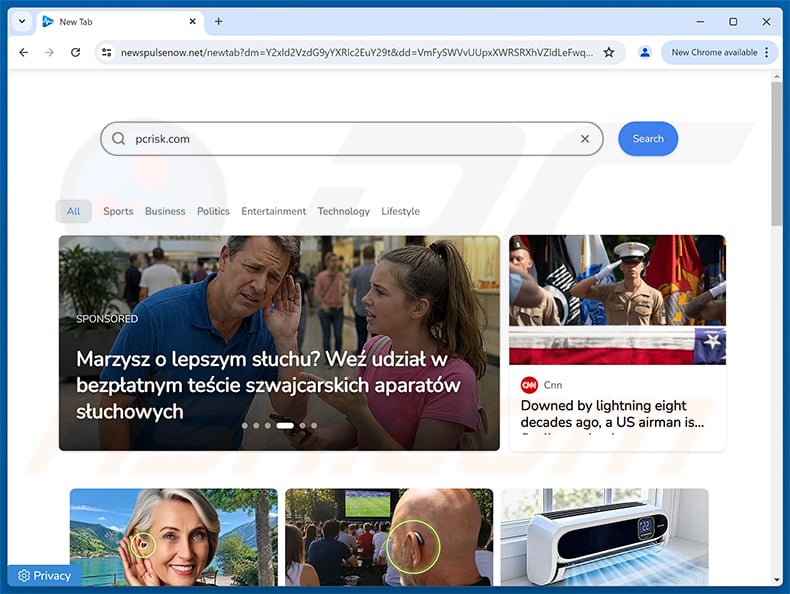 newspulsenow.net browser hijacker