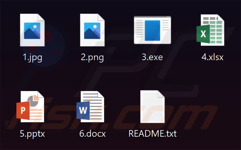 Files encrypted by NoMatter ransomware (no extension appended)