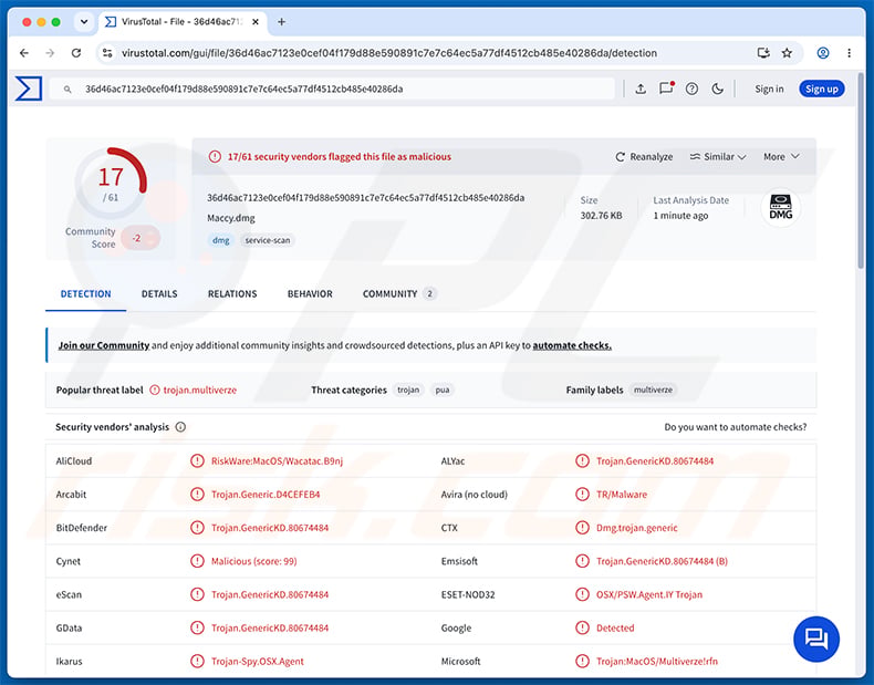 Fake website used to distribute PamStealer malware