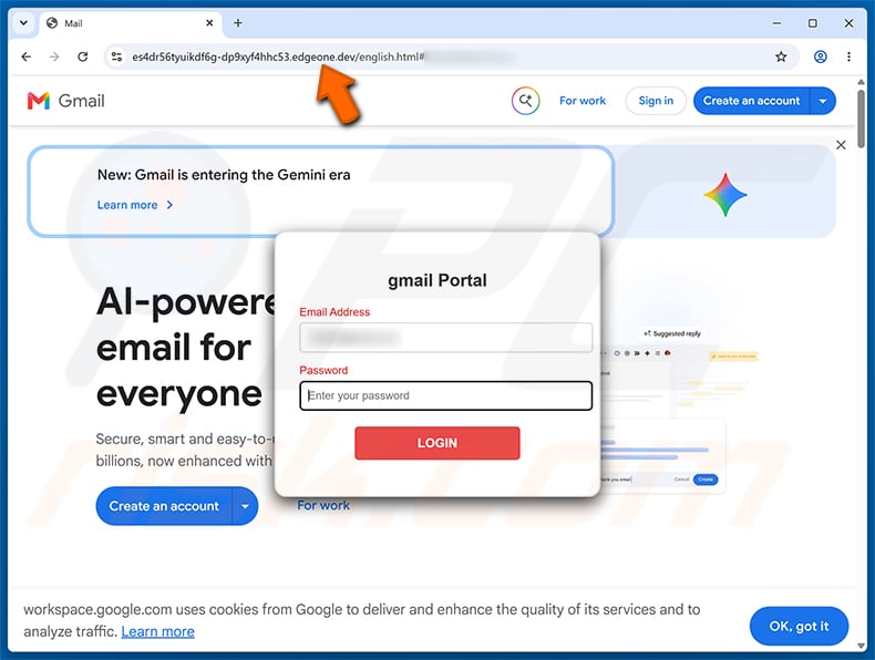 Policy Violation Detected phishing page