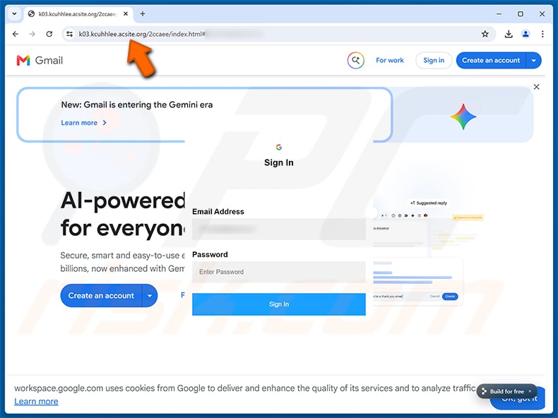 Proposal Evaluation Completed Email Scam phishing page