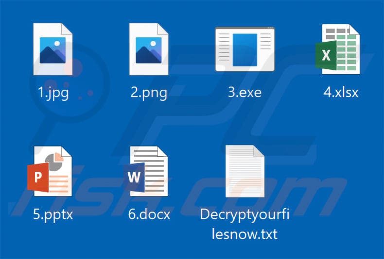Files encrypted by TuakTOX ransomware (no extension added)