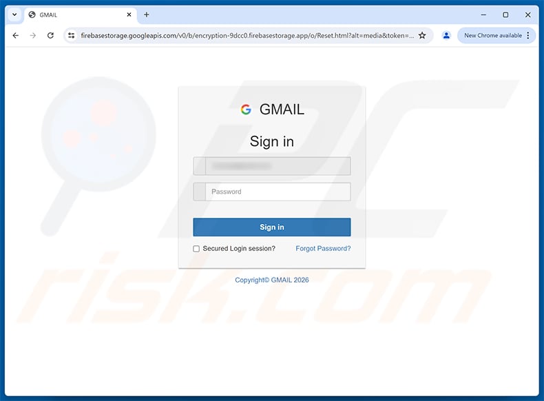 Phishing site promoted via Two-Factor Verification email scam (2026-07-14)