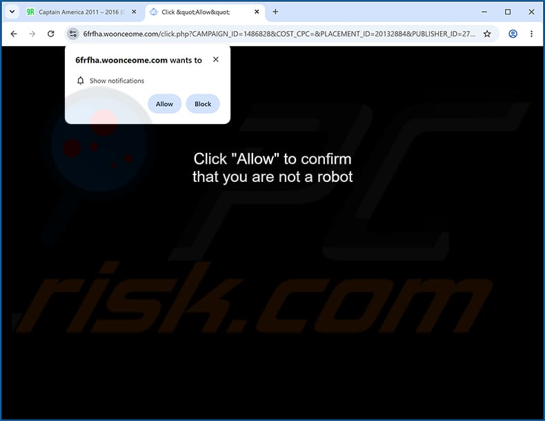 woonceome[.]com ads
