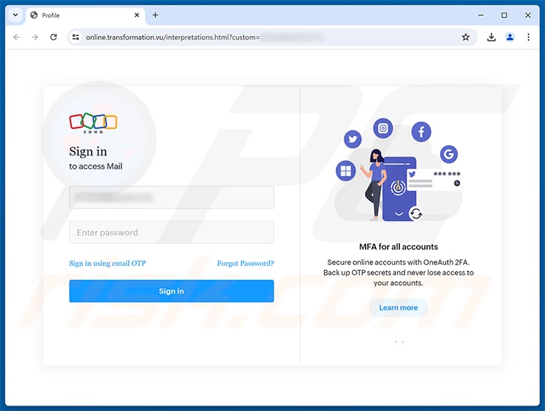 DocuSign - Document Added To Your Account Email Scam phishing page