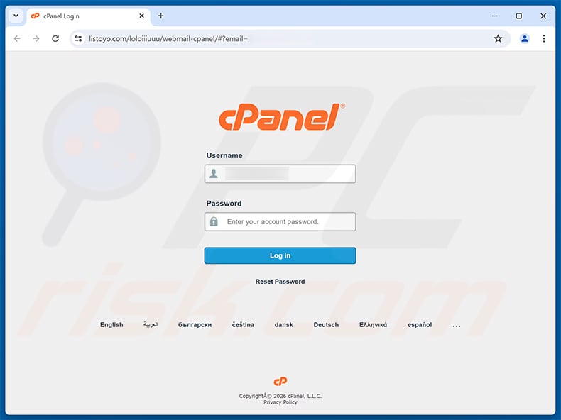 Email Address Re-verification Scam phishing page