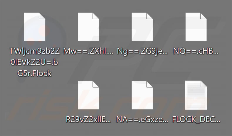 Files encrypted by FLocker Ransomware (.Flock extension)
