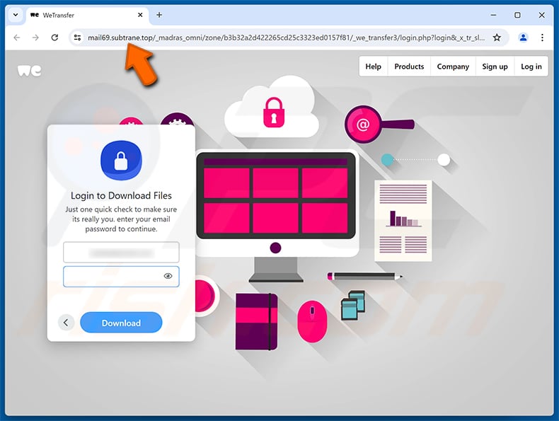 Invoice Do Not Bear Your Company's Bank Details phishing page