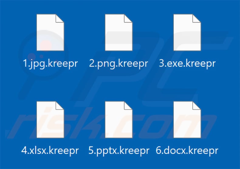 Files encrypted by Kreepr Ransomware (.kreepr extension)