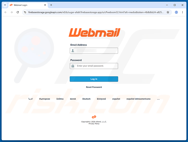 Phishing site promoted via Mailbox Storage Alert email scam (2026-08-21)