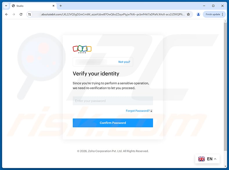 Phishing site promoted via Payment Notification email scam (2026-08-25)