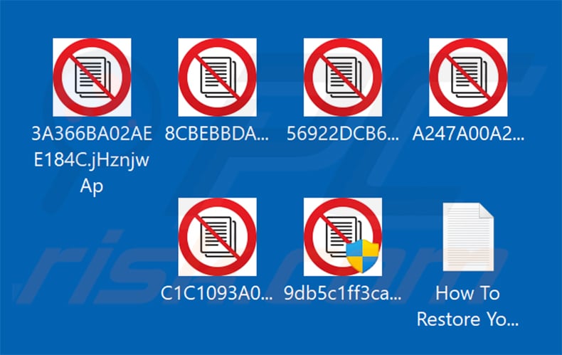 Files encrypted by PicMo ransomware (.jHznjwAp extension)