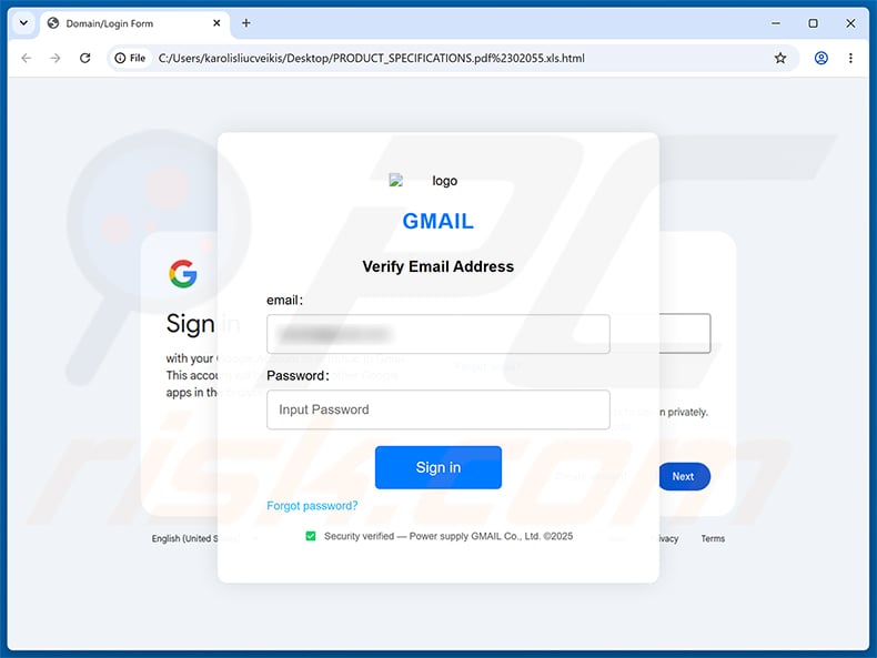 Product Review Request Email Scam phishing page