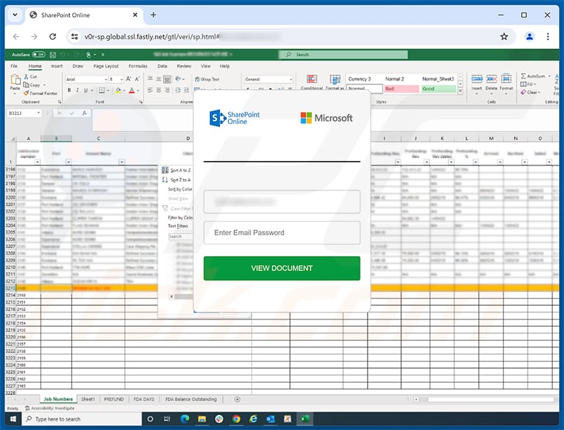 QuickBooks - Payment Overdue Email Scam phishing page