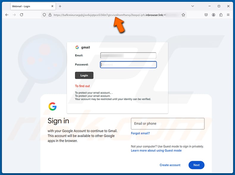 Set Your Password To Avoid Database Loss phishing page