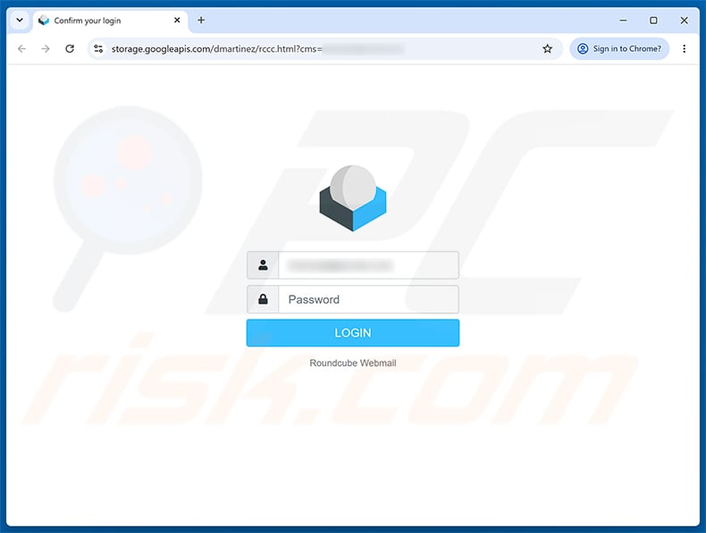 Suspicious Sign-In Attempt Blocked Email Scam phishing page