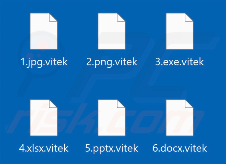 Files encrypted by Vitya Ransomware (.vitek extension)