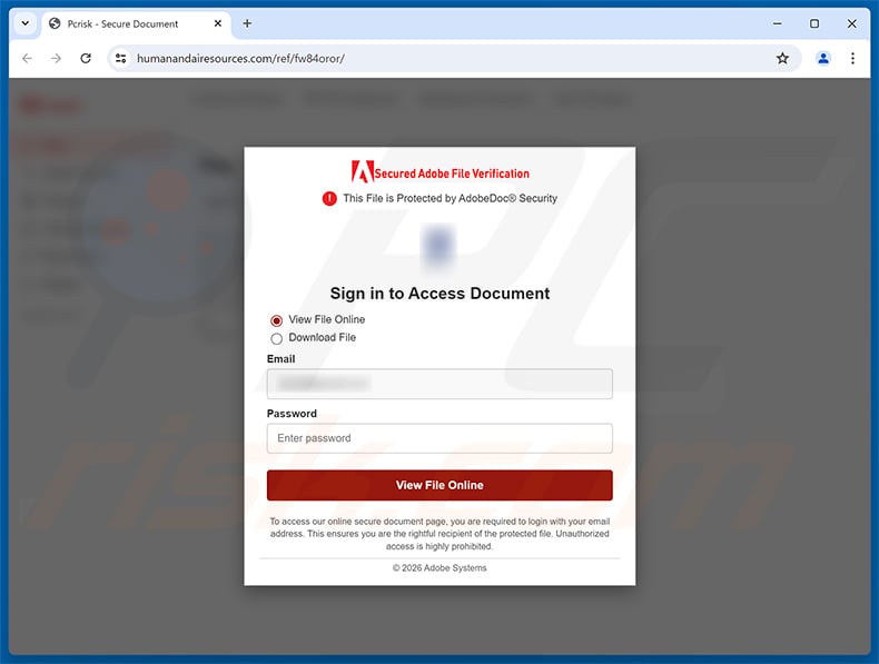 Admin Would Like To Share Calendar With You phishing page