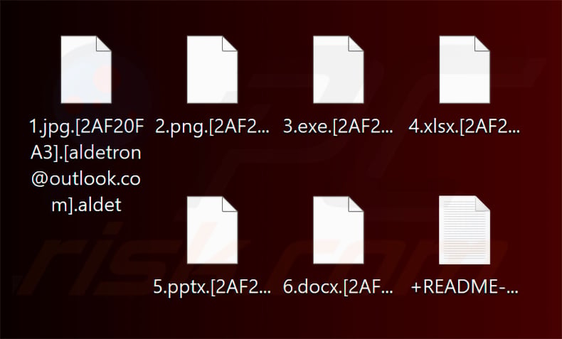 Files encrypted by Aldet ransomware (.aldet extension)