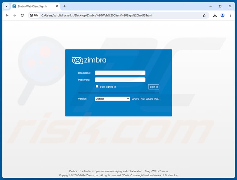 Clearing Inactive Email Accounts Scam phishing page
