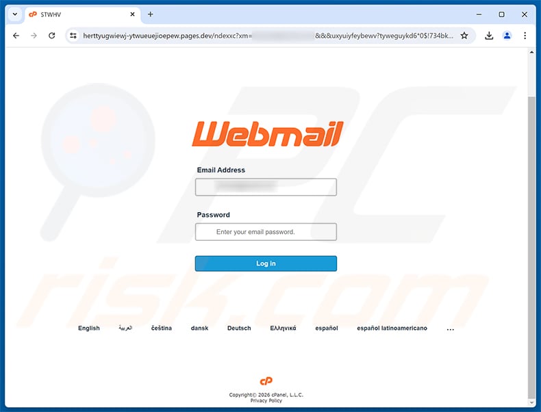 CMA CGM Bill Of Lading email scam phishing page