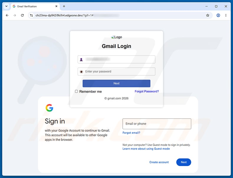 DocuSign - Confidential Document Was Shared phishing page
