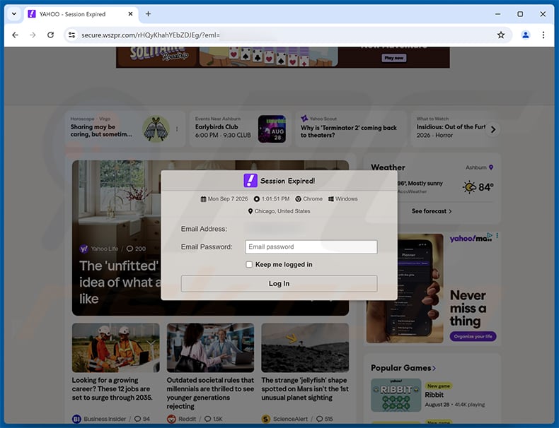 Phishing site promoted via Email Deliverability Issues scam (2026-09-07)