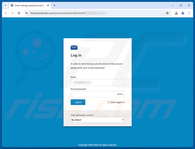 Email Has Been Placed On Restriction Scam phishing page