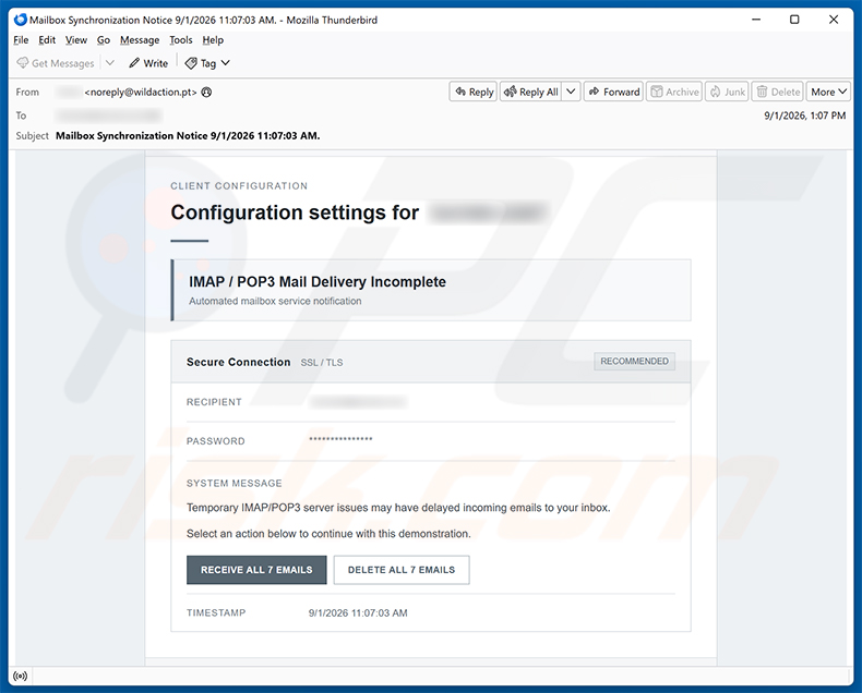 IMAP/POP3 Mail Delivery Incomplete email scam (2026-09-02)