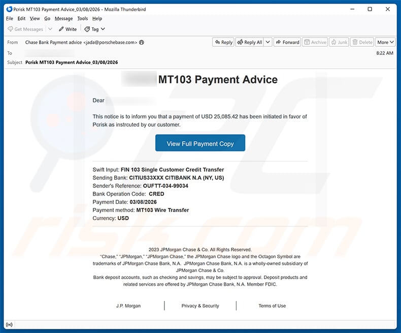 MT103 Payment Advice email scam (2026-09-04)