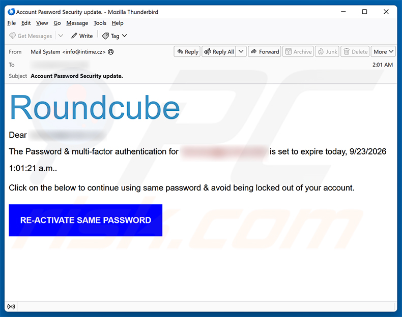 Roundcube Password Set To Expire email scam (2026-09-23)