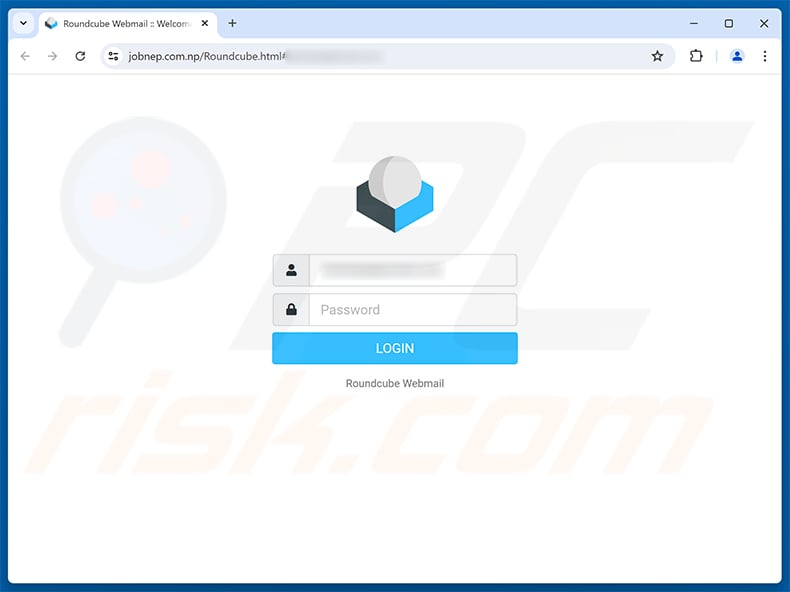 Phishing site promoted via Roundcube Password Set To Expire email scam (2026-09-23)