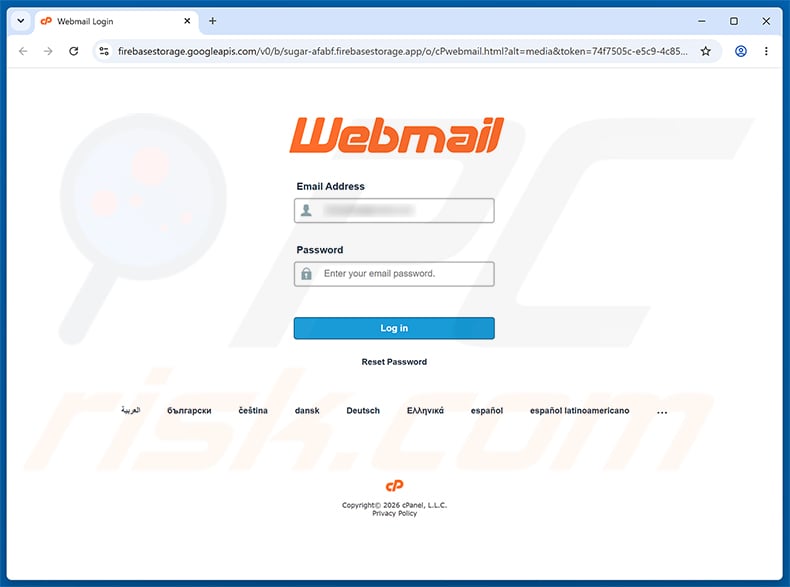 Secure Your Account Email Scam phishing page