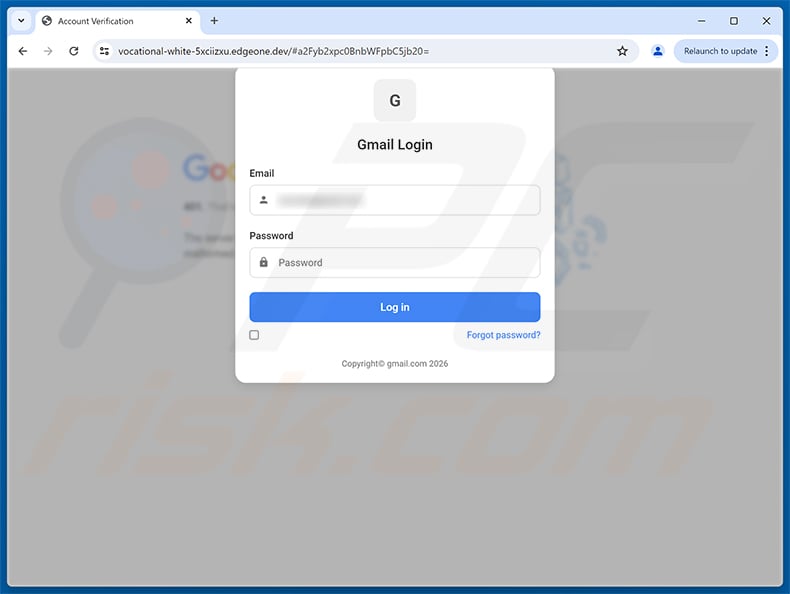 Security Center - Password Expiring Soon phishing page