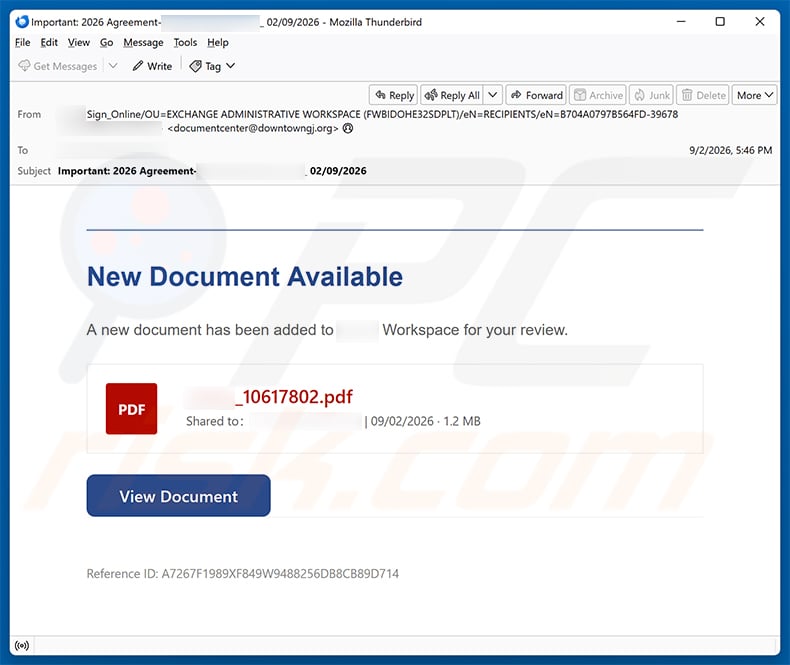 Document Added To Your Workspace Email Scam (2026-09-03)