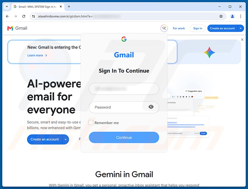 Sign-In Activity Notice Email Scam phishing page