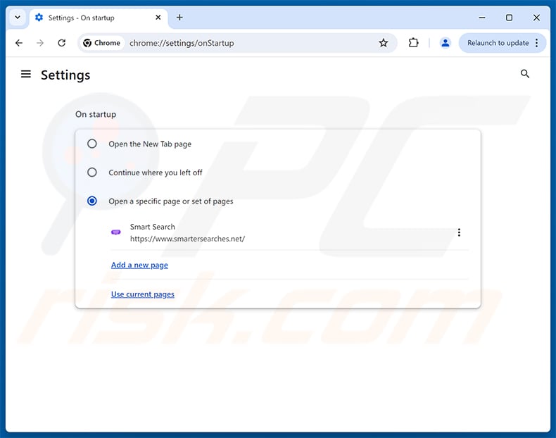 Removing Smart Search (smartersearches.net) from Google Chrome homepage