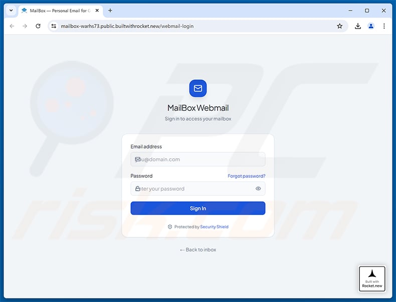 Treasurer Shared An Item phishing page