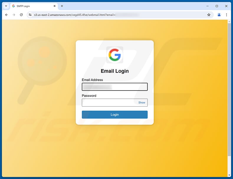 Update Your Mailbox Status phishing page