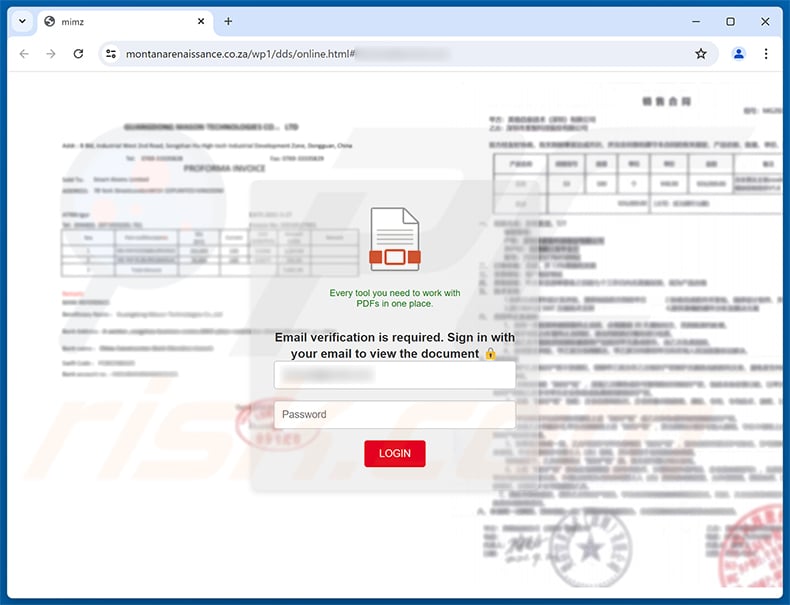 We Have Made Payment For Due Invoices phishing page