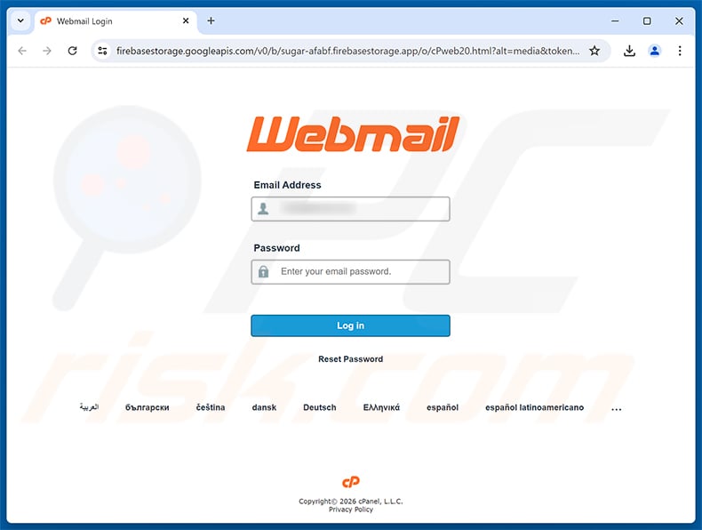Abuse Complaint Regarding Your Account Email Scam phishing page