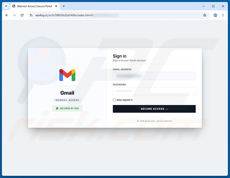 Account Activity Notice Email Scam phishing page