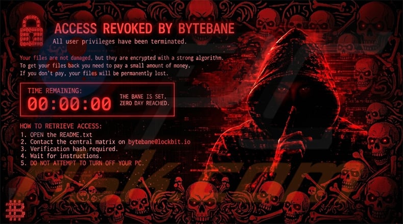 ByteBane ransomware wallpaper
